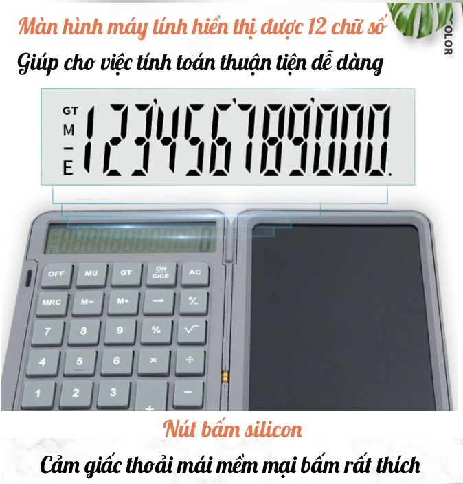 Máy Tính Bỏ Túi kiêm màn hình cảm ứng pin Nạp Sạc
