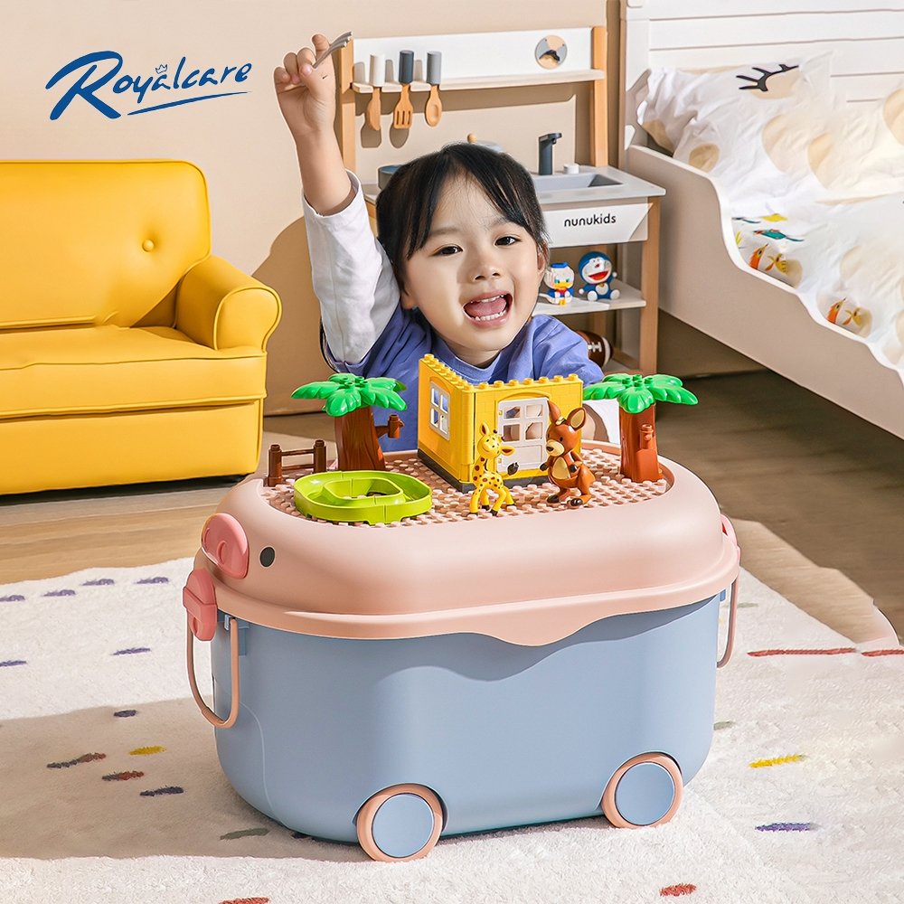 Thùng đựng đồ chơi có bánh xe đa năng ROYALCARE 8800/8637- cùng bé tạo thói quen gọn gàng, ngăn nắp
