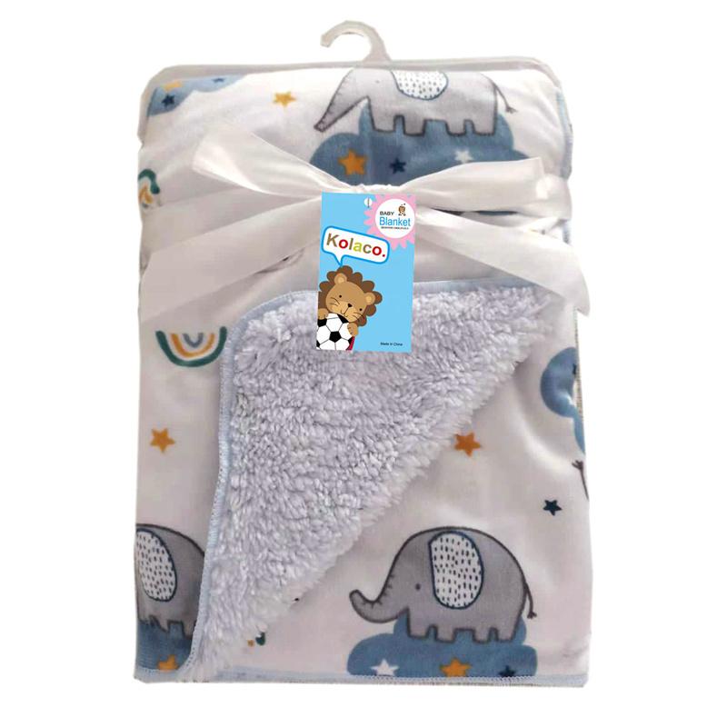 Chăn Cho Bé Mới Làm Dày 2 Lớp Ngắn Len Trẻ SƠ SINH Swaddle Bao Bọc Động Vật In Hình Bé Sơ Sinh Gối