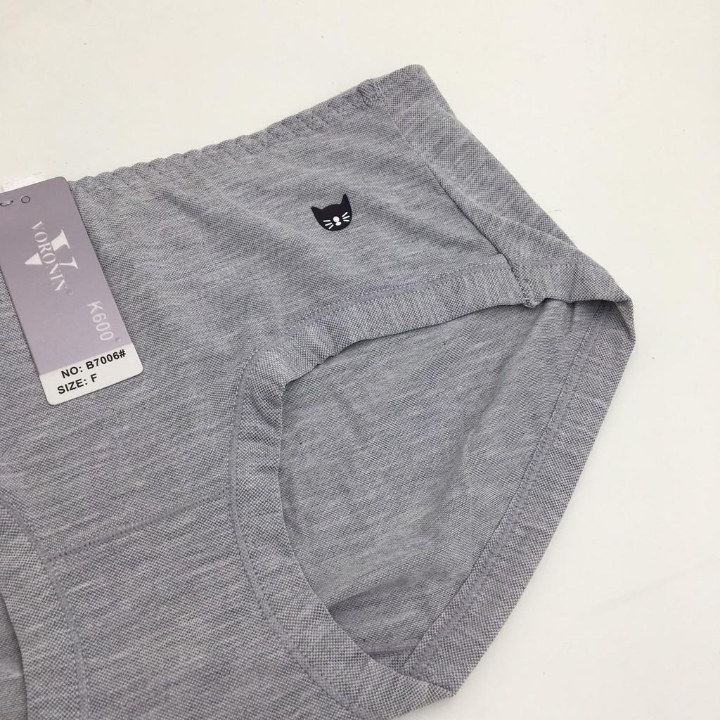 Combo 4 Quần Lót Cotton Đính Mèo