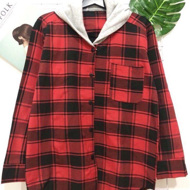 Áo UNISEX kiểu dáng sơ mi caro sọc to