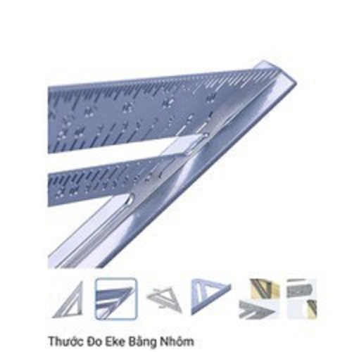 Thướt Ê KE đo góc nhôm dày 4mm+ 180mm+255mm