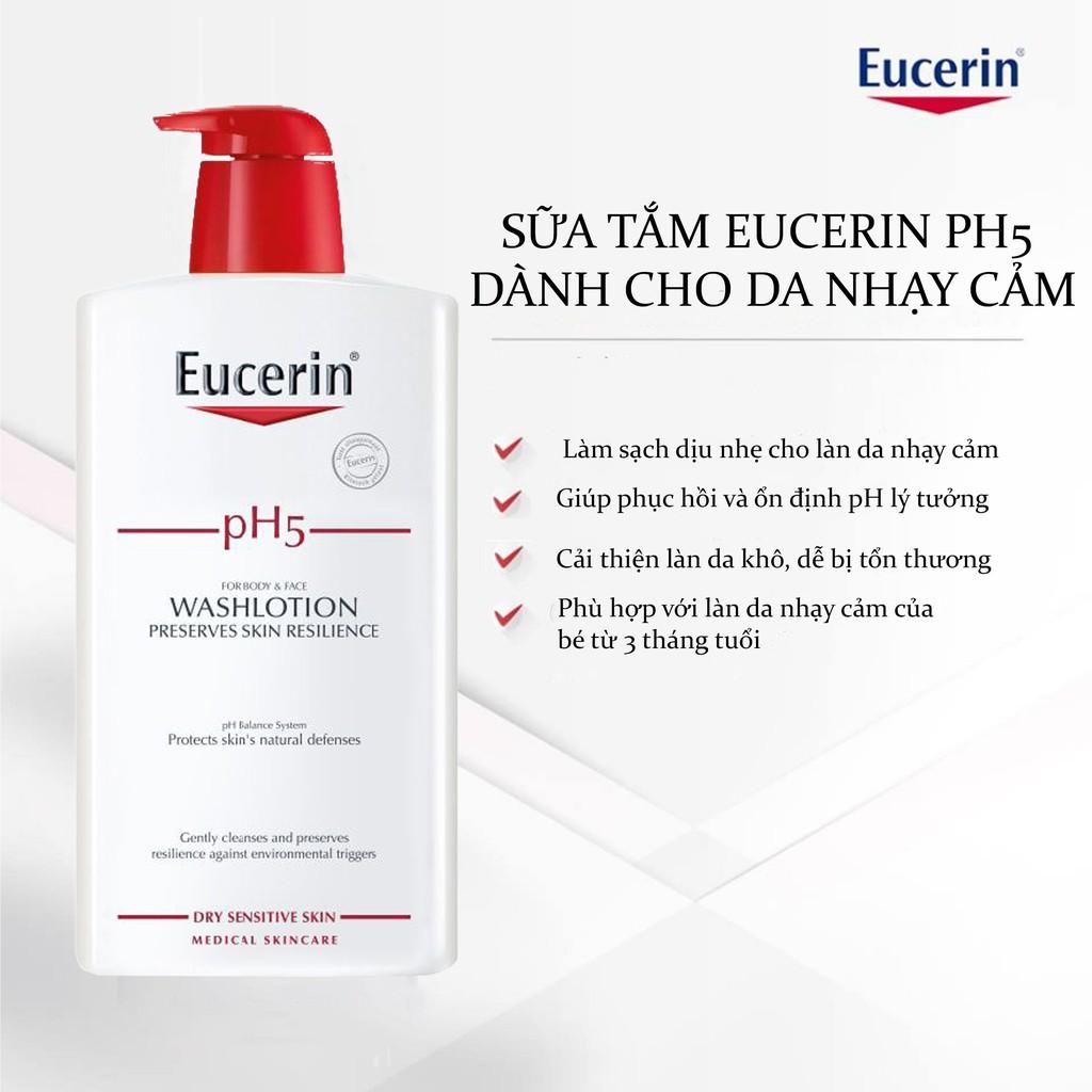 Eucerin Sữa Tắm Và Rửa Mặt Dành Cho Da Nhạy Cảm Ph5 1000ml