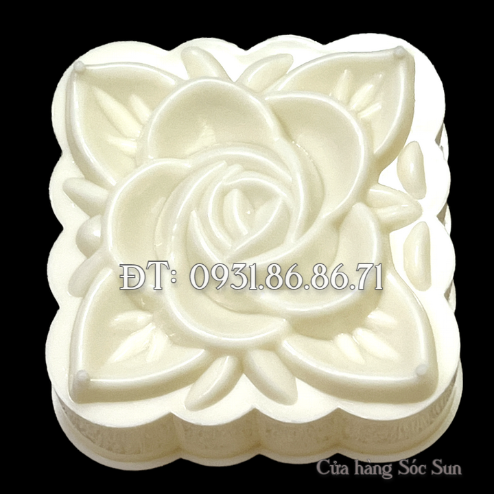 Khuôn rau câu trung thu hoa hồng đại đóa loại 10 cm – Mã số 1888