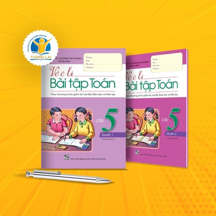 Bộ vở ô li bài tập Toán lớp 5 (2 quyển)