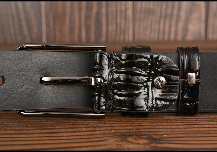 Mới Thời Trang Cao Cấp Da Cá Sấu Thiết Kế Nam Dây Thắt Lưng Da Khóa Gài Cá Sấu Quần Jean Thắt Lưng Cho Nam