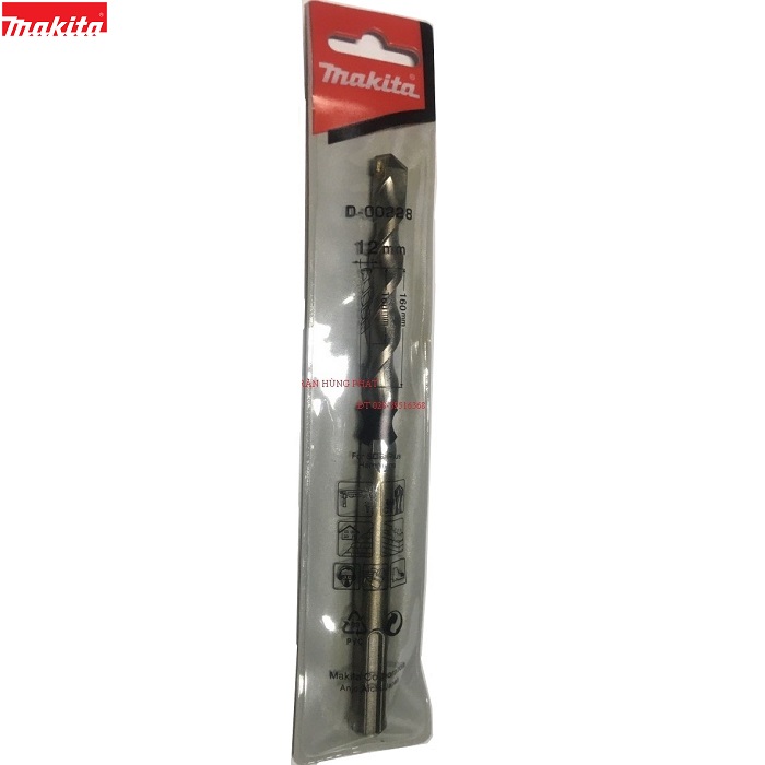 Mũi khoan Makita SDS Plus 12x160mm D-00228 - Hàng Chính Hãng