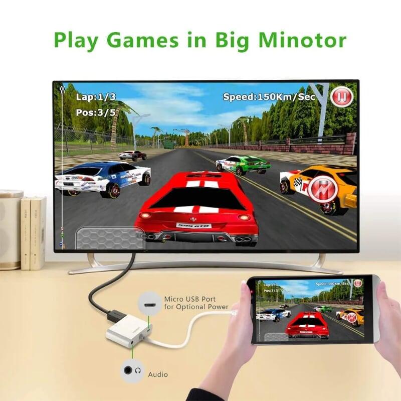 Ugreen UG30354MM115TK 30CM màu Trắng Bộ chuyển Micro HDMI sang HDMI + VGA kèm cổng âm thanh - HÀNG CHÍNH HÃNG