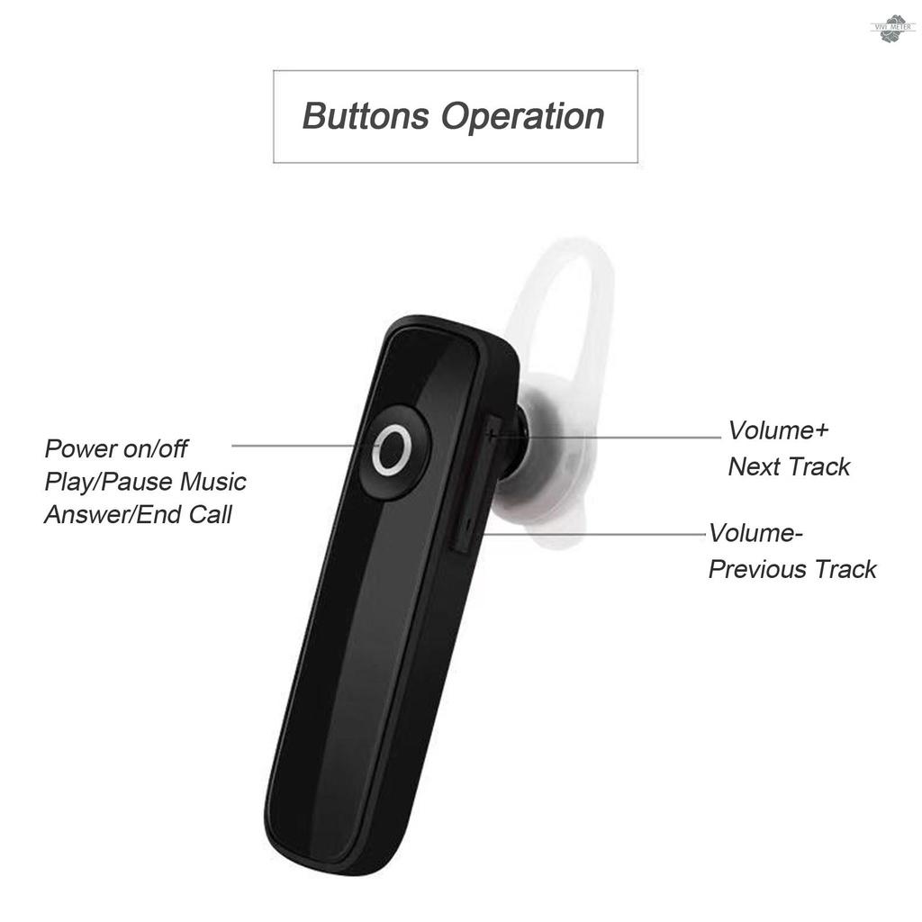 M165 Wireless Business Earphone Bluetooth 4.1 Headphones In-ear Music Headset Earpiece Hands-free Earbuds with Microphone