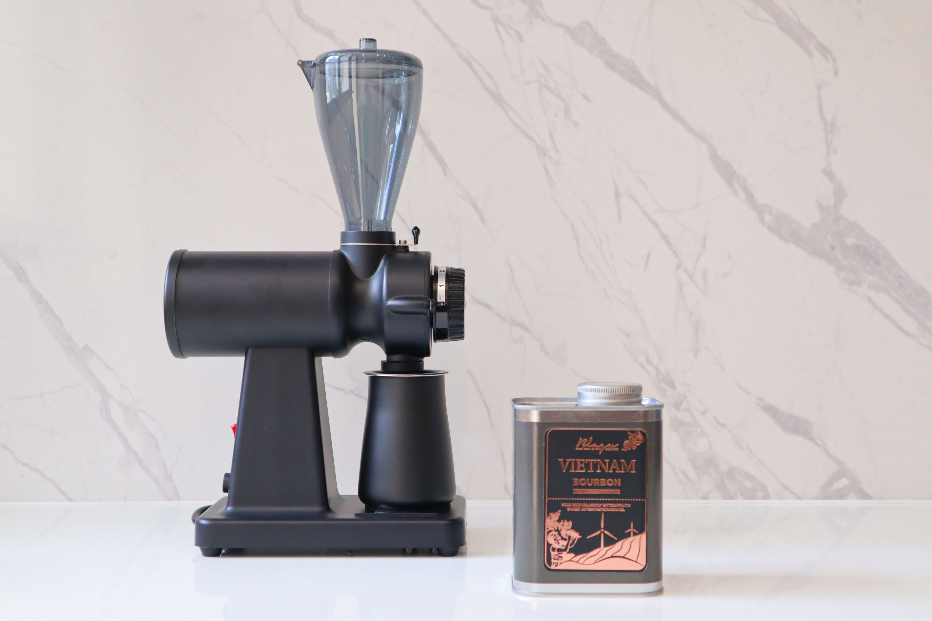 MÁY XAY CÀ PHÊ AKIRAKOKI COFFEE GRINDER SUPER M-520A Black - Lưỡi thép được nhập từ Italy [ Hàng chính hãng]