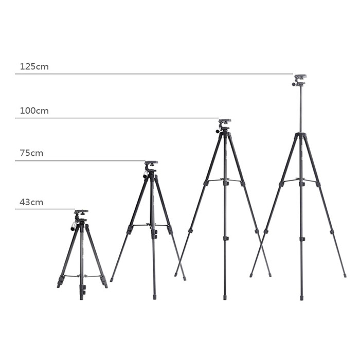 Combo Chân Máy Dùng Cho Điện Thoại Tripod Yunteng VCT-5208 - Hàng Nhập Khẩu