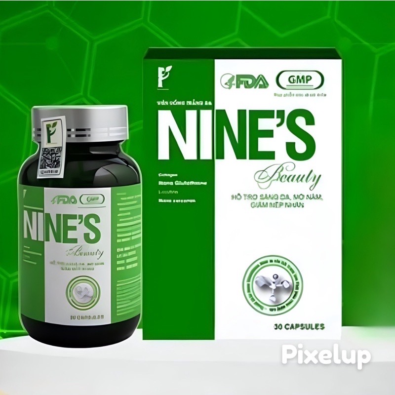 Date 2026, Mẫu mới Nines Beauty Viên Uống Trắng Da, Mờ Nám, Hộp 30 viên