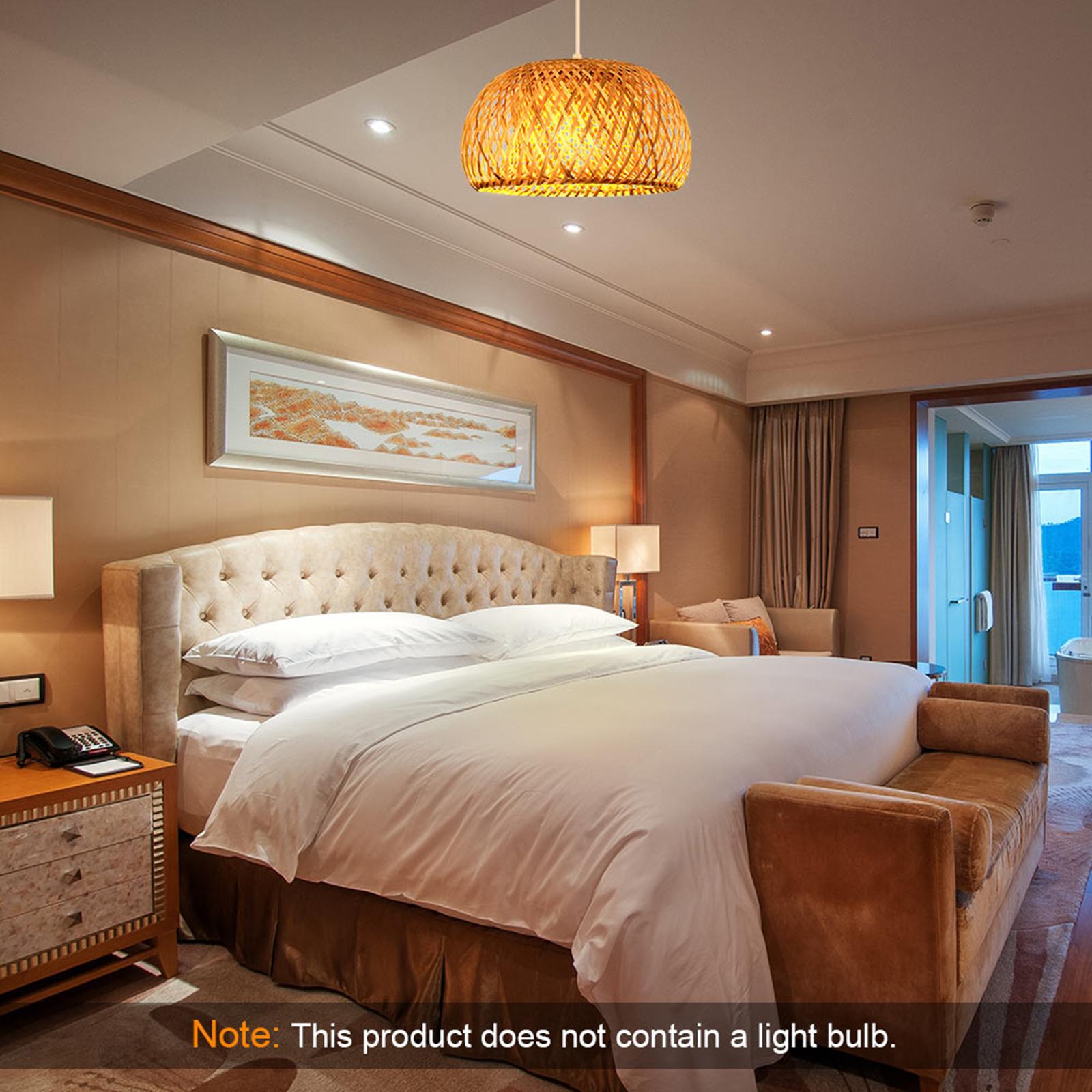 Modern Woven Pendant Ceiling Light Fixture Hotel Hanging Lamp Bedrooms Decor