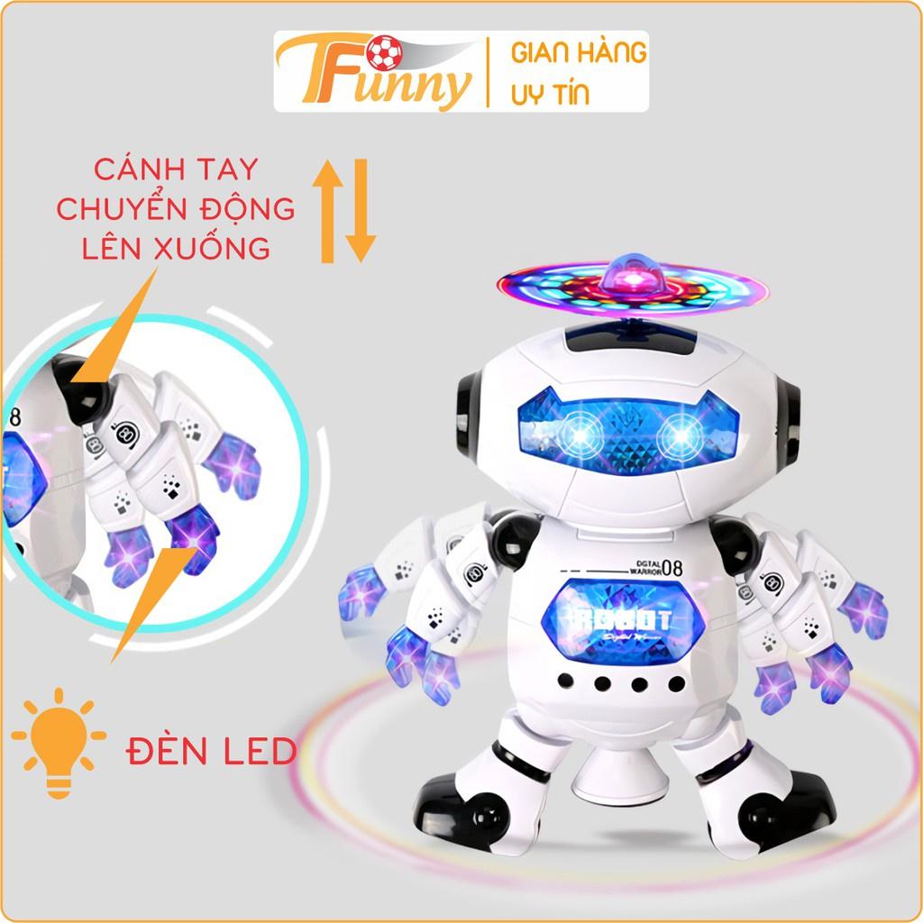 Robot nhảy múa xoay 360 độ có chong chóng xoay cao cấp siêu dễ thương dành cho bé