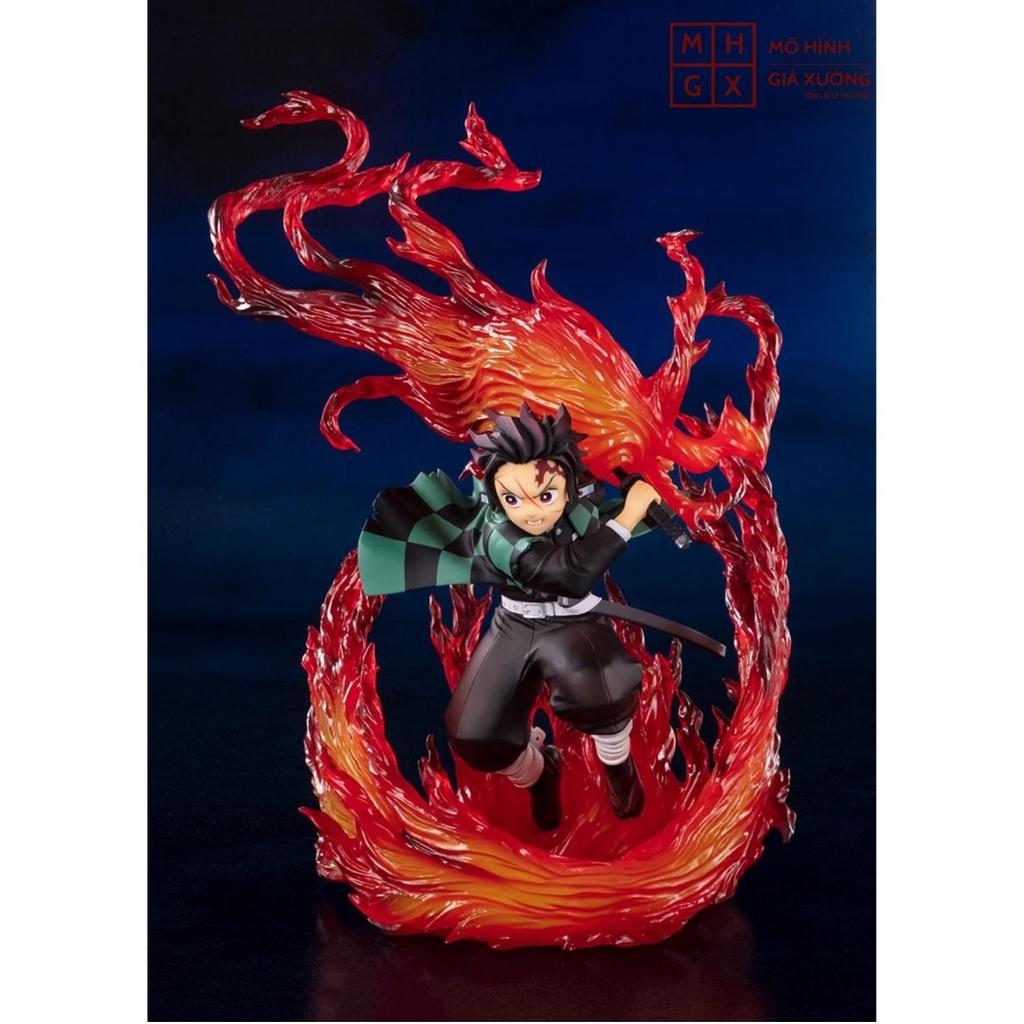 Mô hình Kimetsu No Yaiba figure Demon Slayer Kamado Tanjirou cao 22 cm trạng thái chiến đấu - figure thanh gươm diệt quỷ