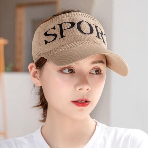 Nón Nữ thể thaO len Sport nửa đầu
