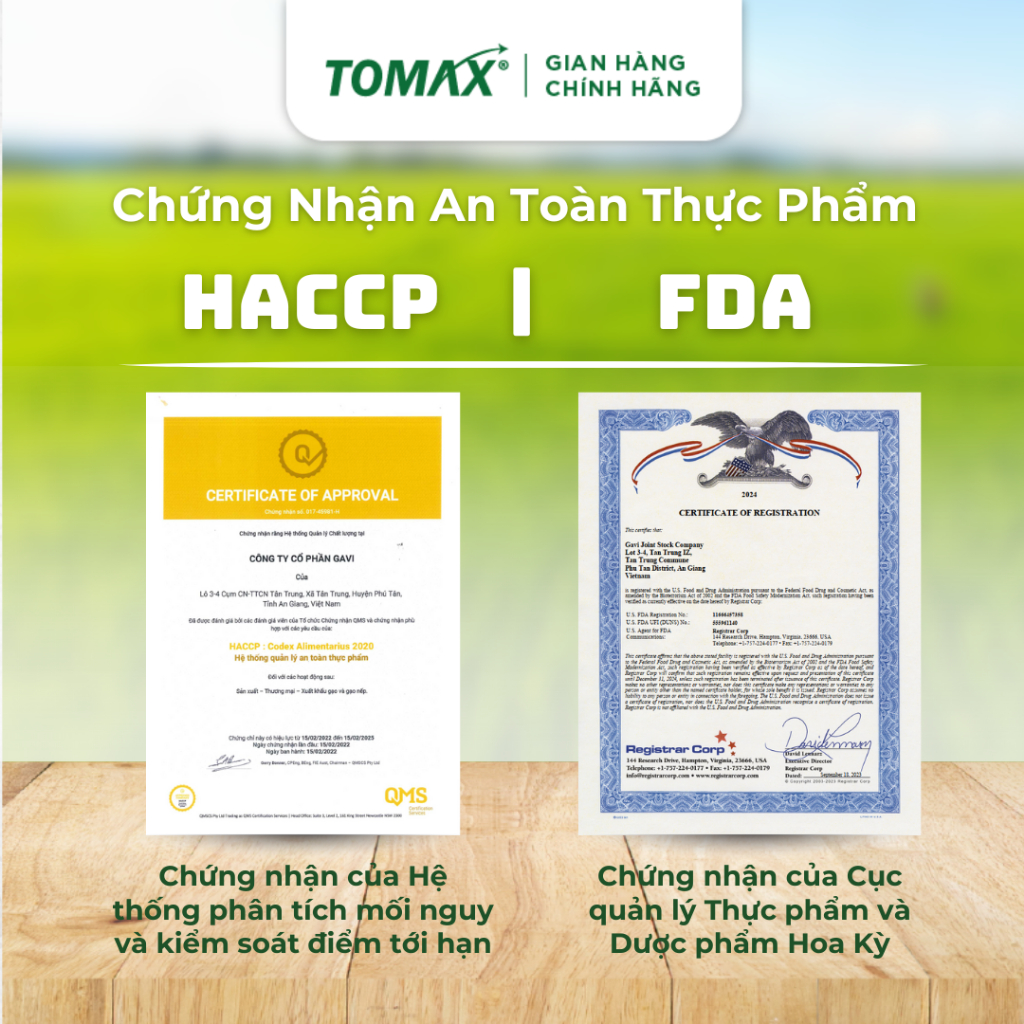 Gạo Đài Thơm TOMAX (5kg) - tơi xốp, dẻo cơm, thơm dịu