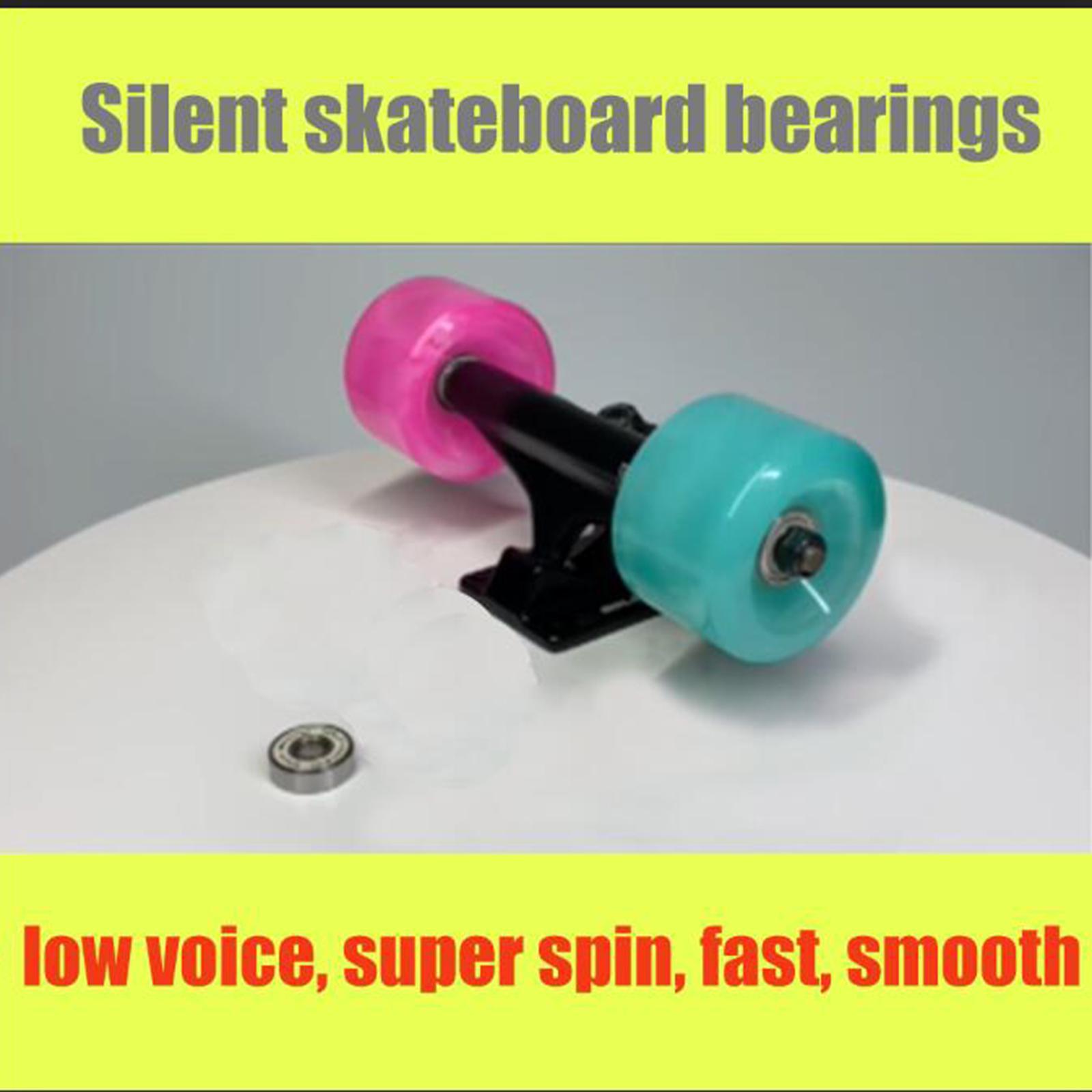 8pcs Skateboard Bearing Replacement Wheels Ball Bearings with Box
