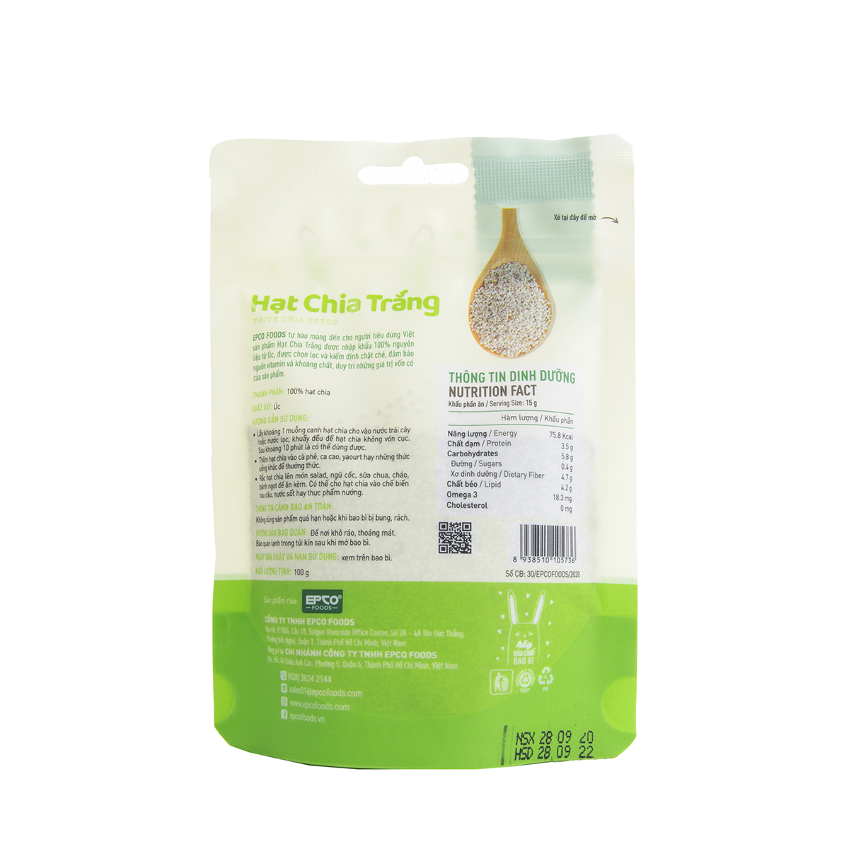 Hạt chia trắng Úc EPCO FOODS