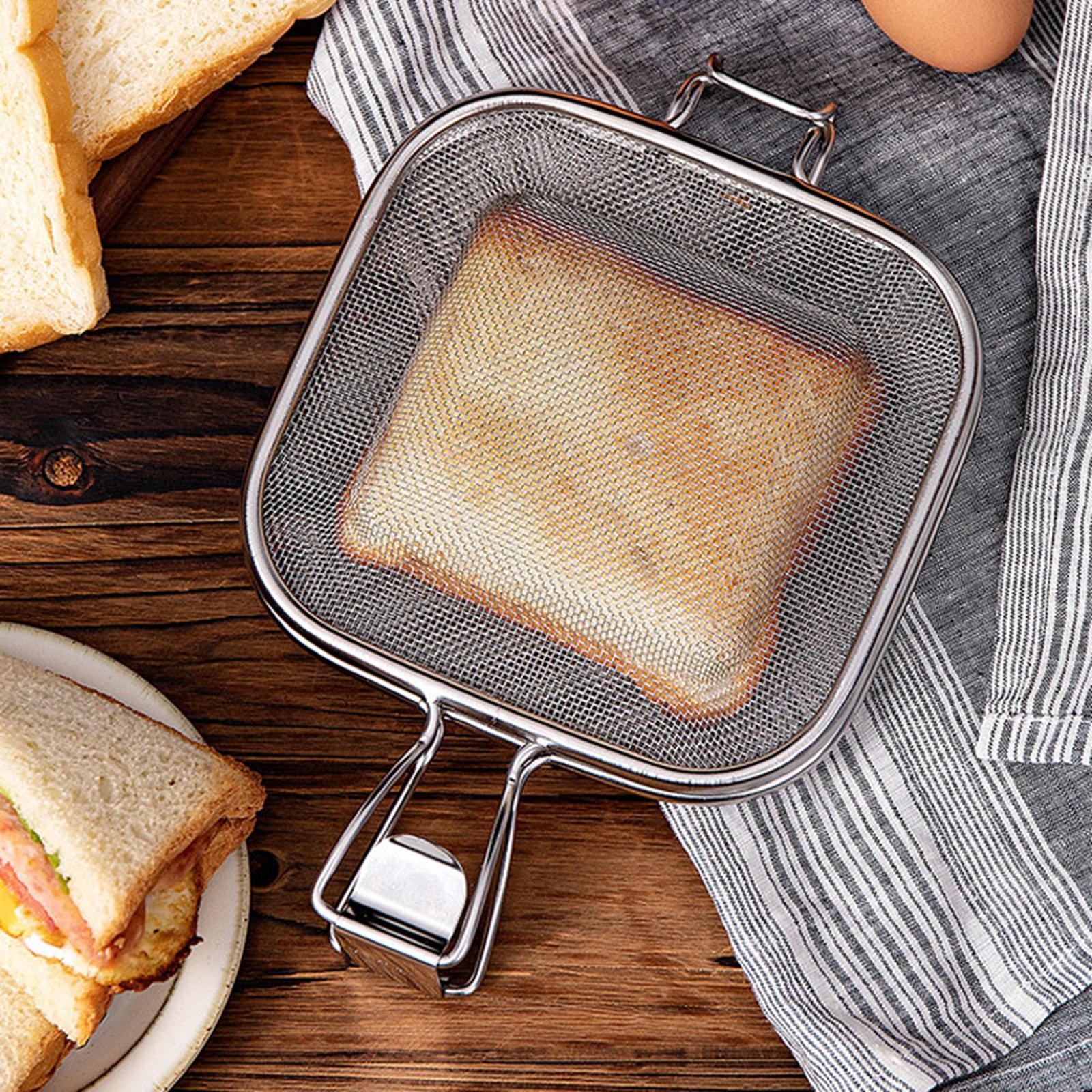 Sandwich Grill Basket Barbecue BBQ Grilling Nonstick Reusable Rustproof Camping Grill Accessories Grill Rack for Vegetables