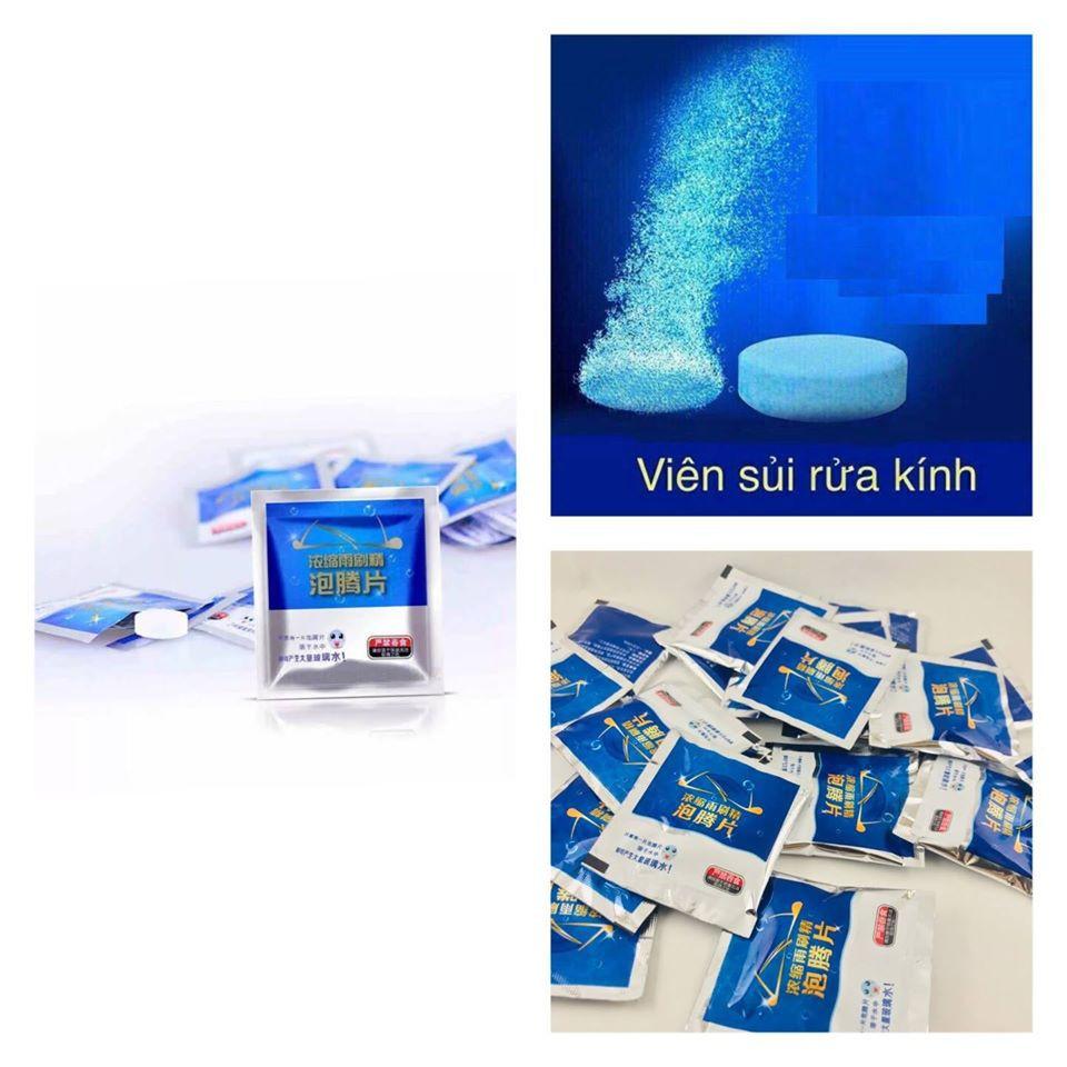 Chổi Lau Bụi Sợi Dầu Ô Tô Đa Năng Cán Điều Chỉnh Tròn - Kèm 5 viên sủi pha nước rửa kính lái