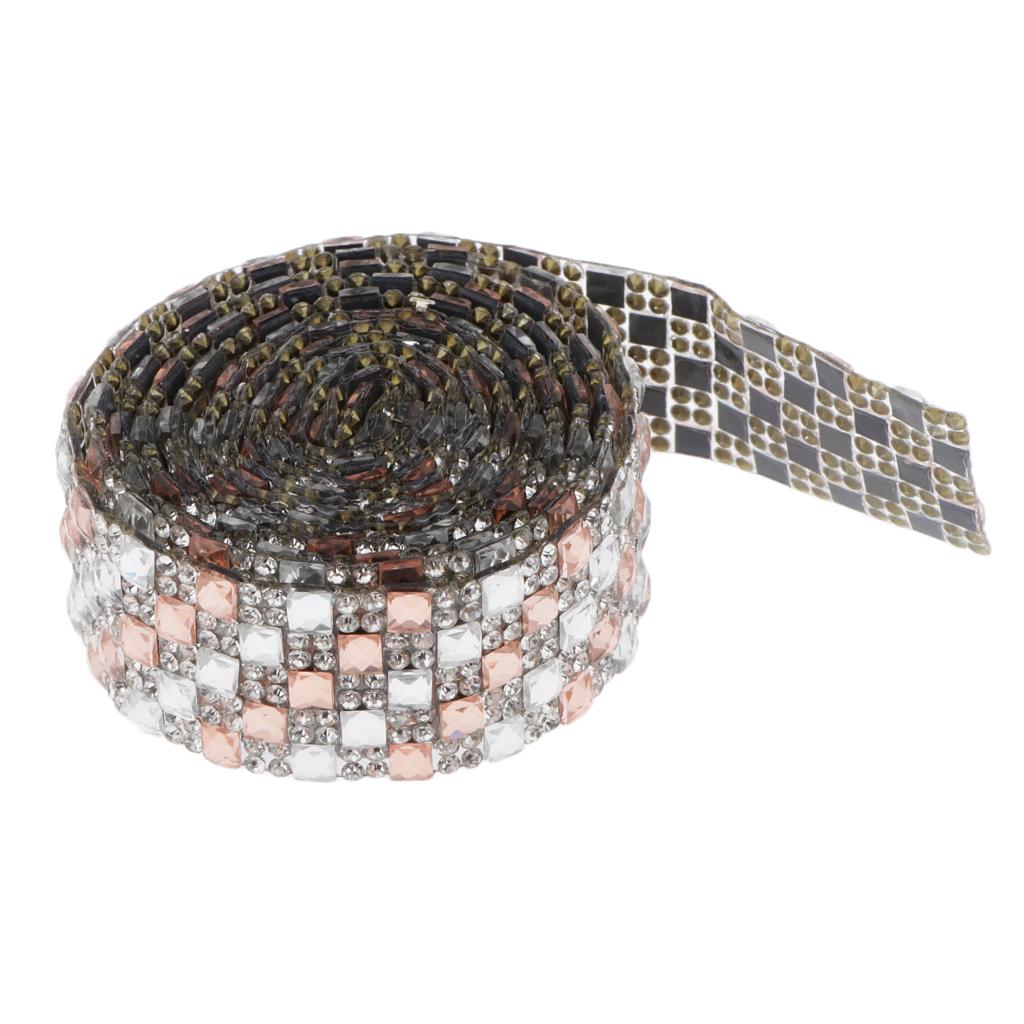 1 Mét Rhinestone Ribbon Crystal May Trim Thủ Công Mỹ Nghệ 2cm