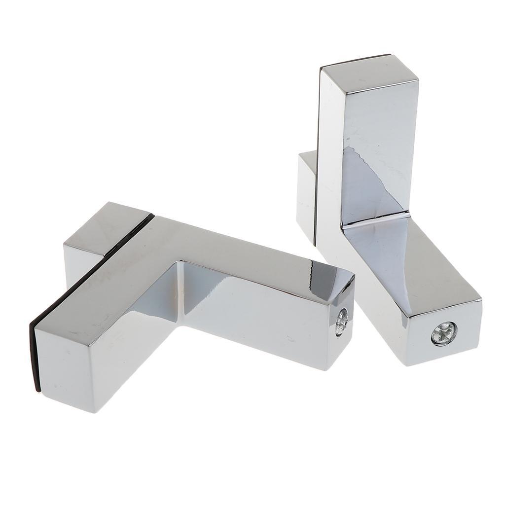 2 Pairs Wall Mount Adjustable Wood / Glass Shelf Bracket for