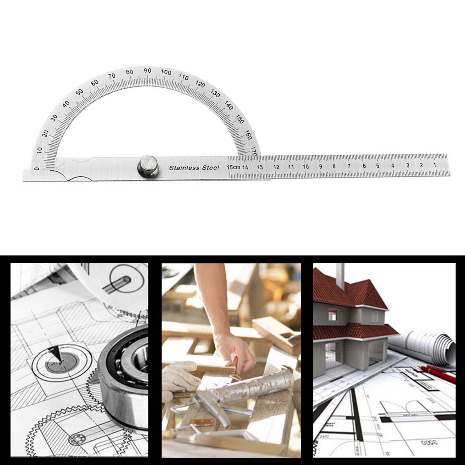 180 Degree Protractor Ruler Woodworking Ruler Angle Measure Tool