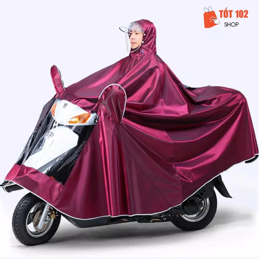 Áo mưa phản quang 1 đầu có kính cao cấp cho Nam và Nữ