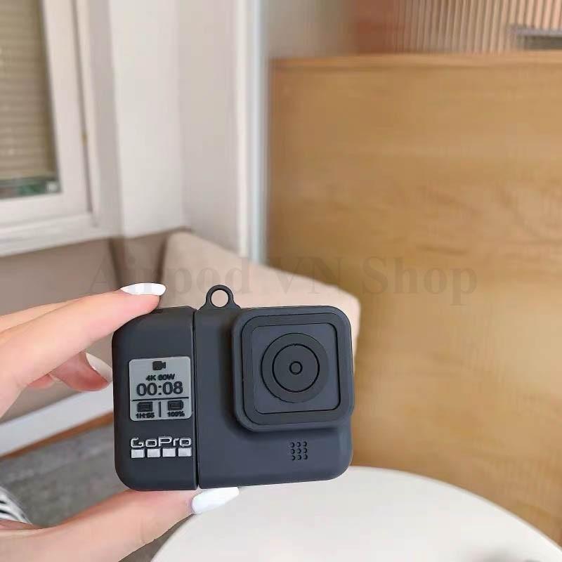 Bao Case Ốp dành cho Airpods 1,2 & Airpods Pro máy quay Go Pro silicon 3d cao cấp