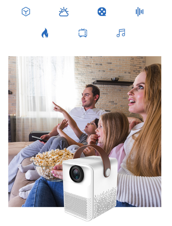 Máy Chiếu Mini BeeCube X8 Max - Độ phân giải Full HD 1080P - Máy chiếu 4k, sử dụng cho điện thoại