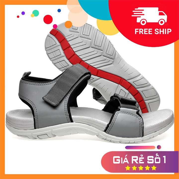 Giày Sandal Nam Việt Thủy Quai Ngang Xám - VT018