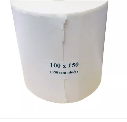 10 cuộn Tem Nhiệt Tem Decal A6 Khổ 100x150mm In Vận Đơn, In Phiếu Giao Hàng