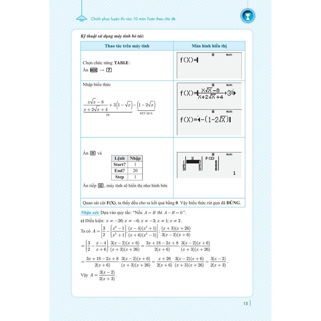 Sách Chinh Phục Luyện Thi Vào Lớp 10 Môn Toán Theo Chủ Đề