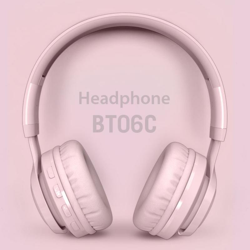 Đèn LED Phát Sáng Không Dây Bluetooth Tai Nghe Hồng Tím Tai Nghe Kèm Micro Cho Máy Tính Điện Thoại Thông Minh Dễ Thương Tai Nghe Nhét Tai