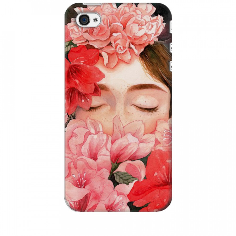 Ốp lưng dành cho điện thoại IPHONE 4 Nàng Hoa