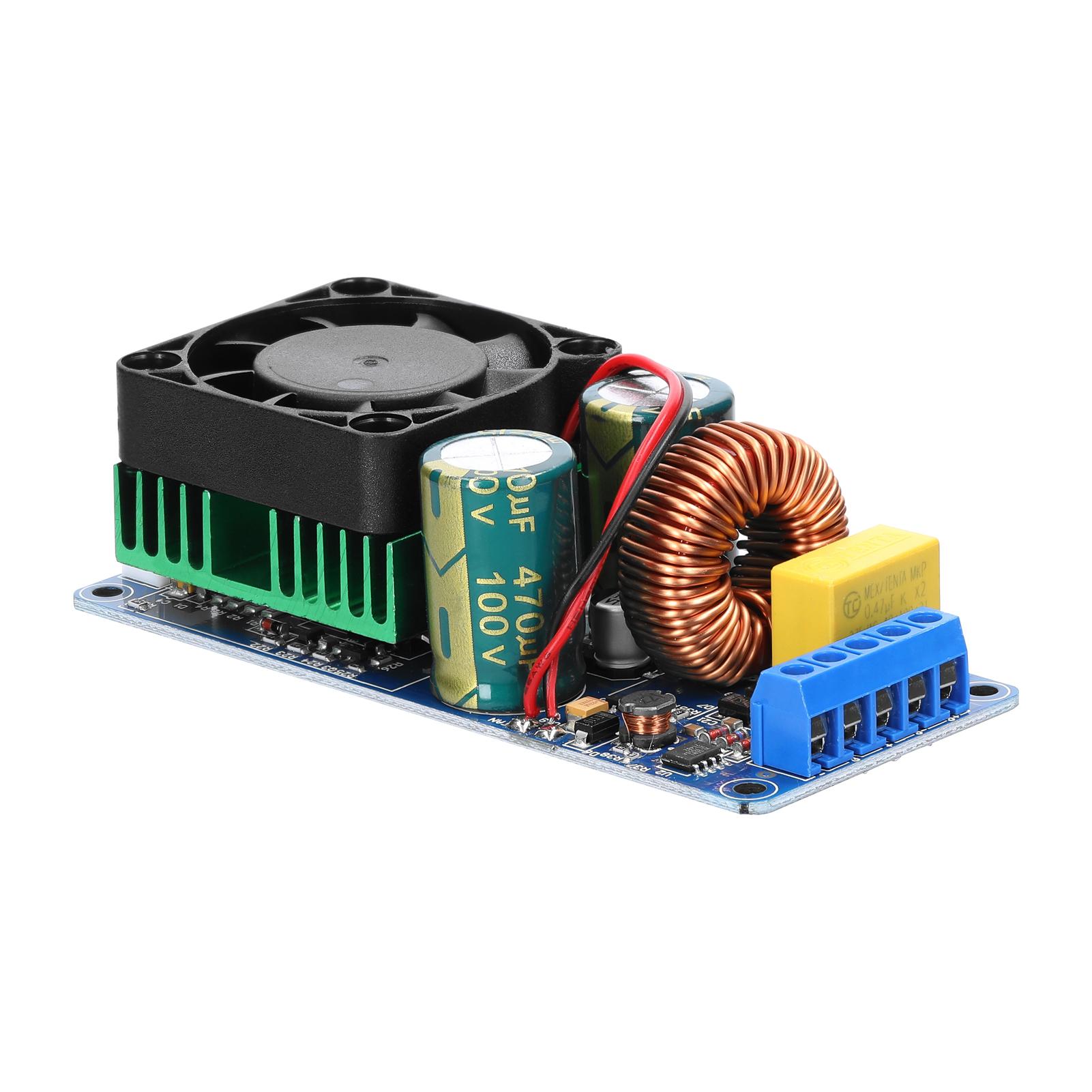 500W IRS2092S Digital Power Amplifier Board Mono Channel Class D HiFi Power Amp Board Module with Cooling Fan