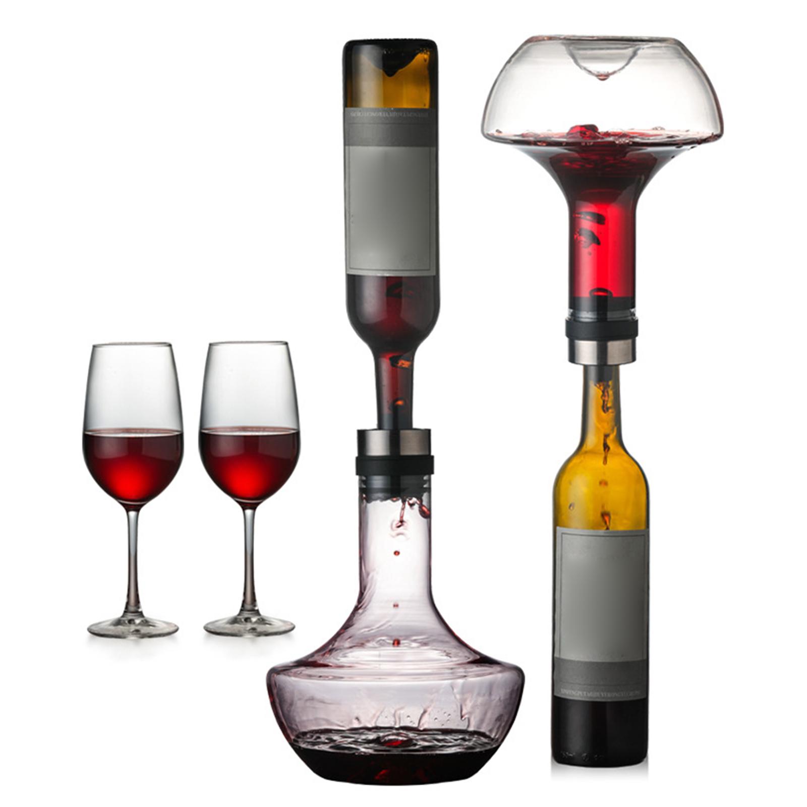 Red Wine Decanter Hand Blown Lead Free Crystal Carafe Red Wine Aerator