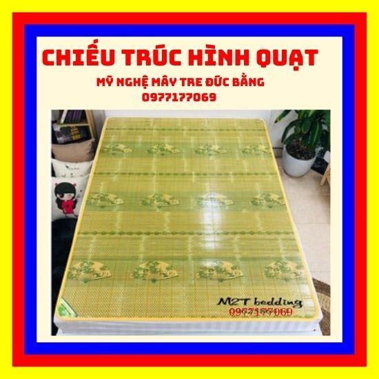 Chiếu trúc cao cấp hình rẻ quạt Tây bắc,chiếu tăm trúc màu tự nhiên rộng 1m8 x dài 2m