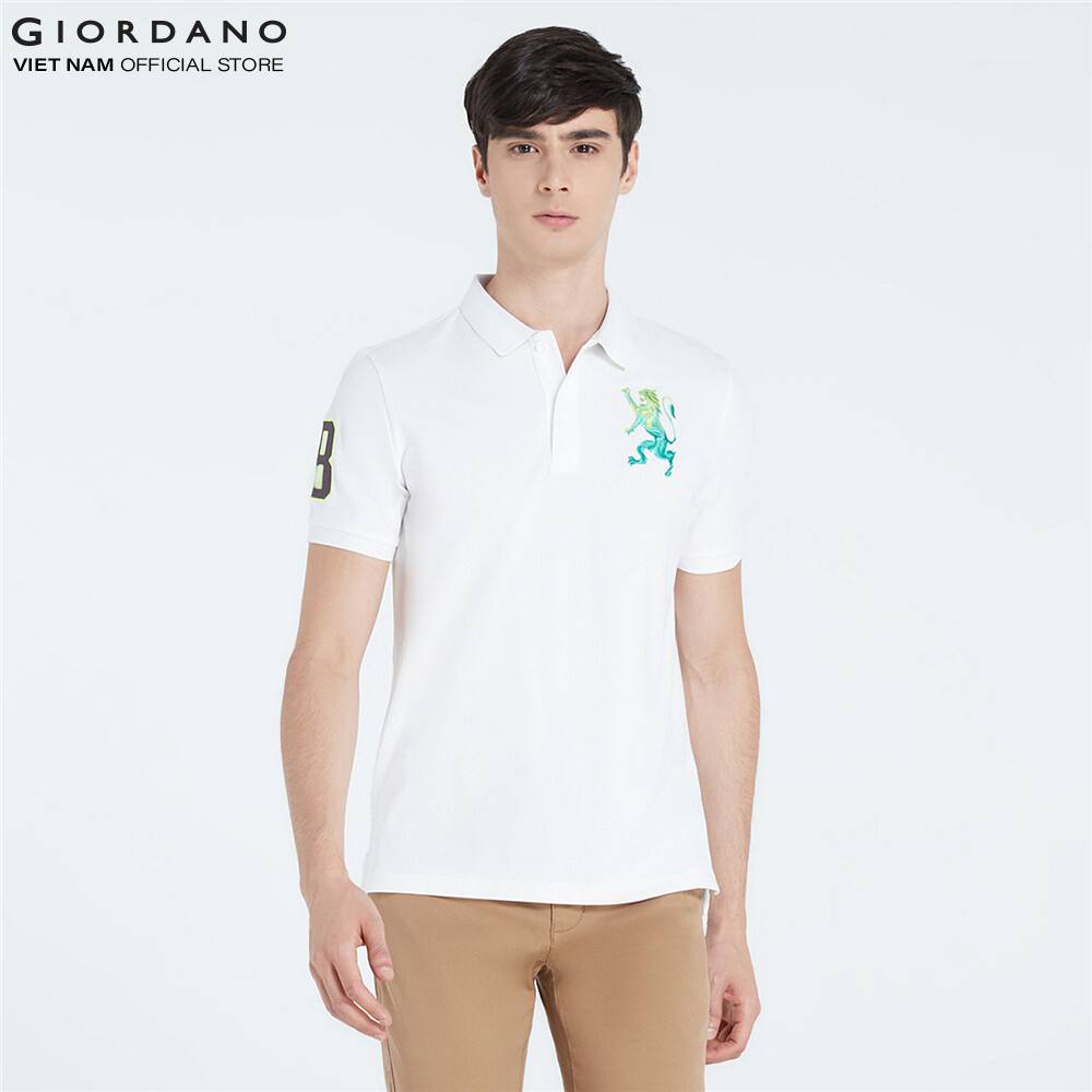 Áo Thun Có Cổ Nam Giordano Lion 3D Polo 01010222