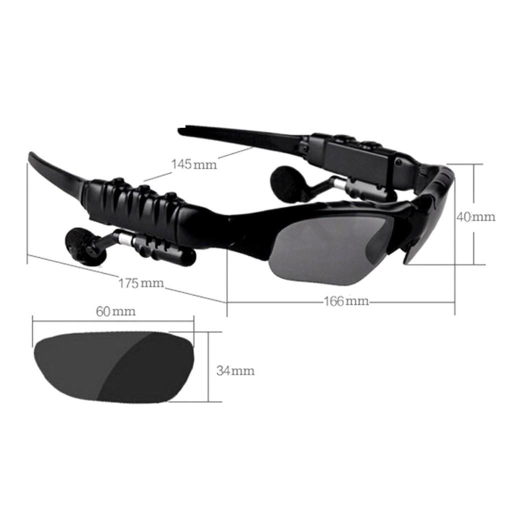 Sports Bluetooth Sunglasses Headset Headphone for Men Earpiece Hands-Free