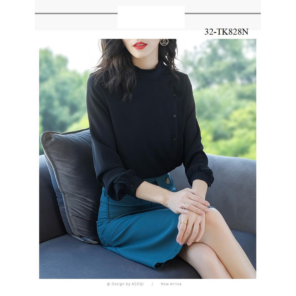 Tk724-SƠ MI NỮ THIẾT KẾ TAY DÀI s-6xl