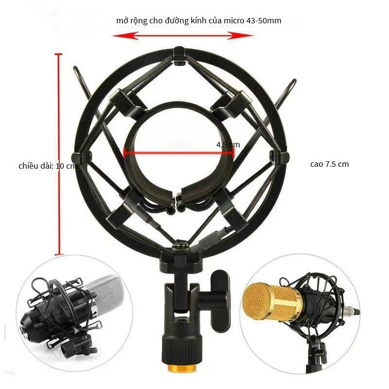 Vận Chuyển Nhanh Micro Thu Âm Kim Loại Chống Sốc Nhựa Micro Chống Sốc Đen Bạc Chống Sốc Sốc Kẹp Micro