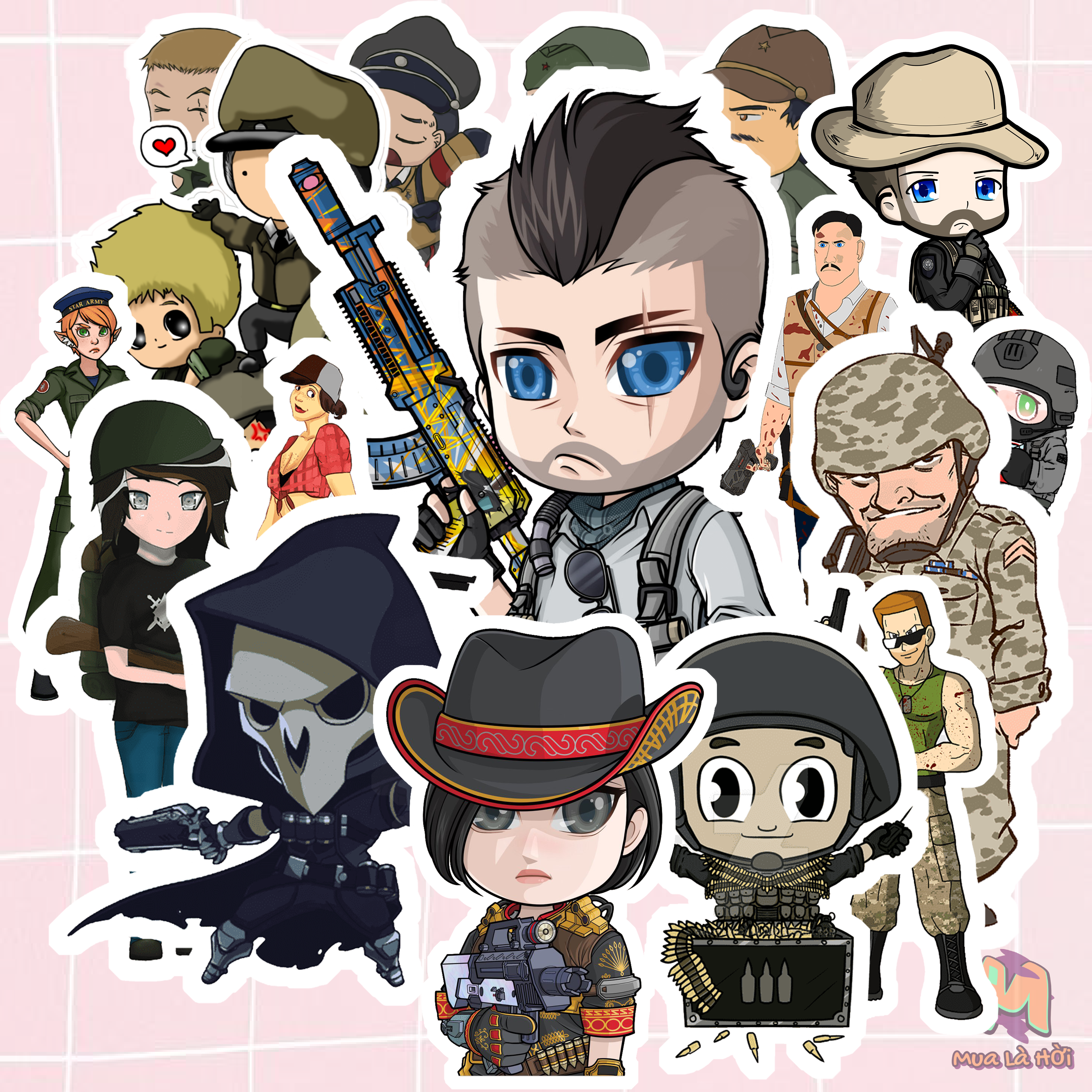 Miếng dán Stickers chủ đề Call of Duty