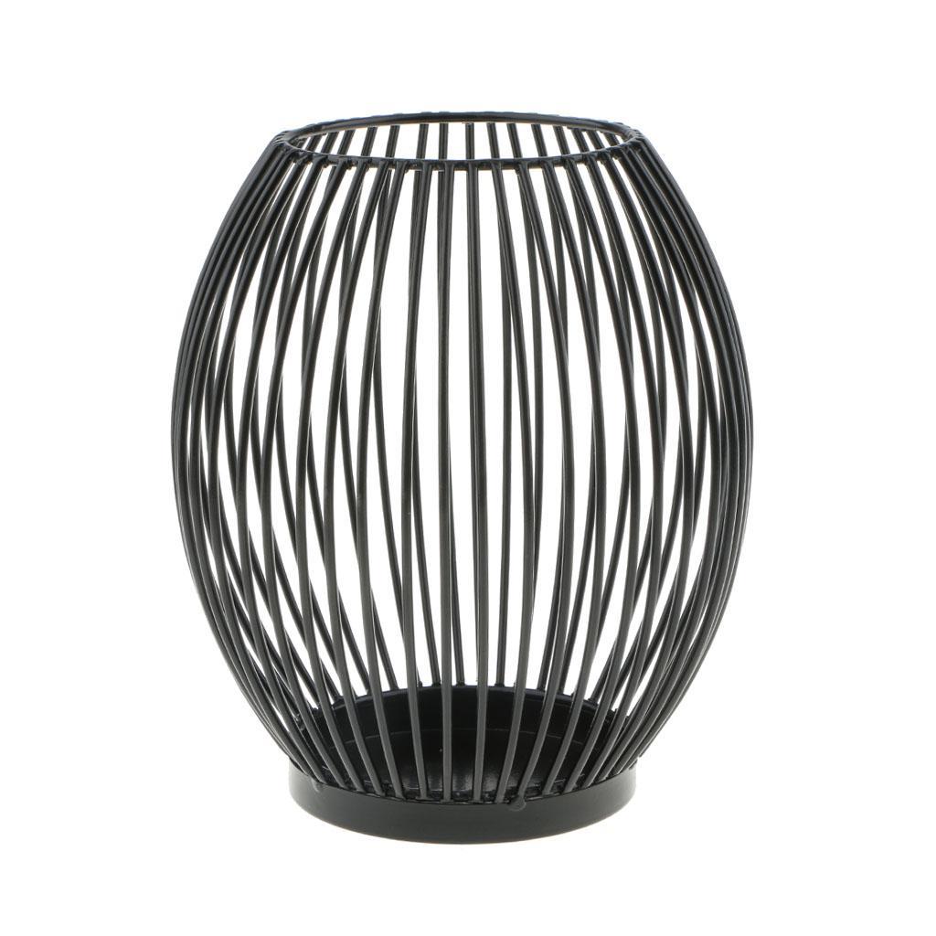 2 x Wire Iron Metal Candle Holder Cage Home Ornament Indoor Background Decor