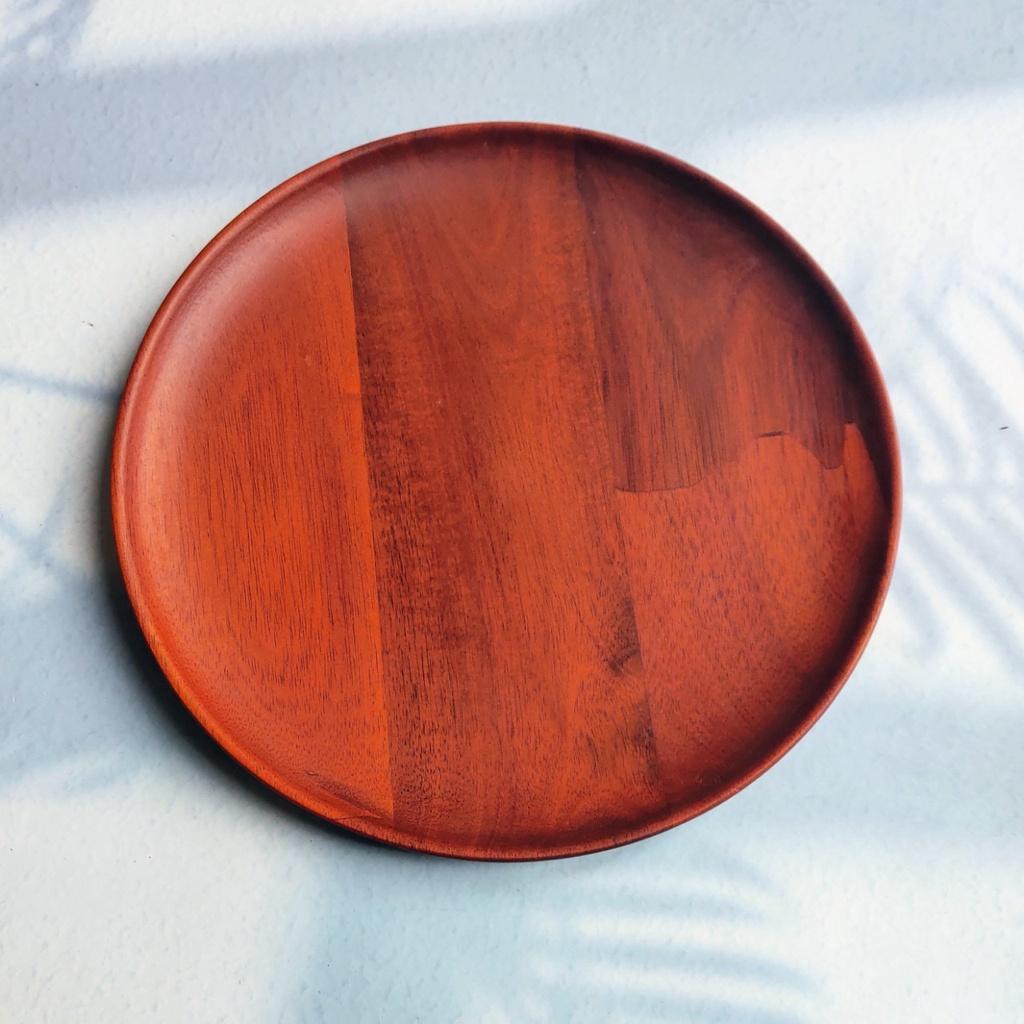 Đĩa Keo Tròn Nâu Đỏ 20cm, Đĩa Gỗ, Khay Gỗ Đựng Đồ Ăn, Chụp Ảnh Decor, Phụ Kiện Nhà Bếp An Toàn Cho Sức Khỏe