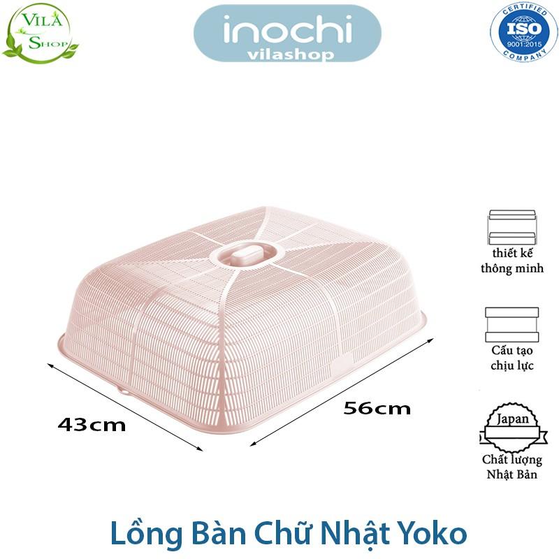 Lồng Bàn Nhựa, Lồng Bàn Bảo Quản Thức Ăn Chữ Nhật Yoko Inochi, Nhựa Cao Cấp Thông Minh Kháng Khuẩn Không Mùi