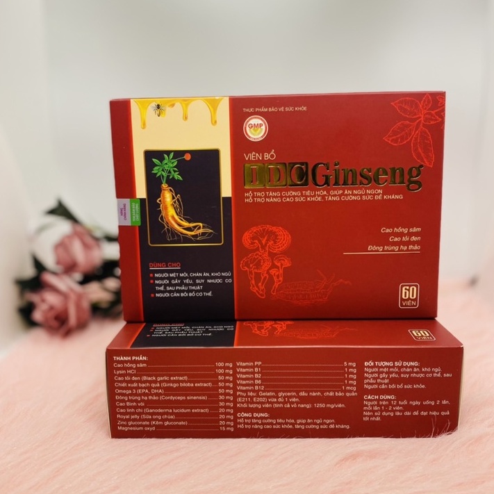 Vitamin IDC Ginseng, Tăng đề kháng bổ sung vitamin sức khỏe, hộp 60 viên