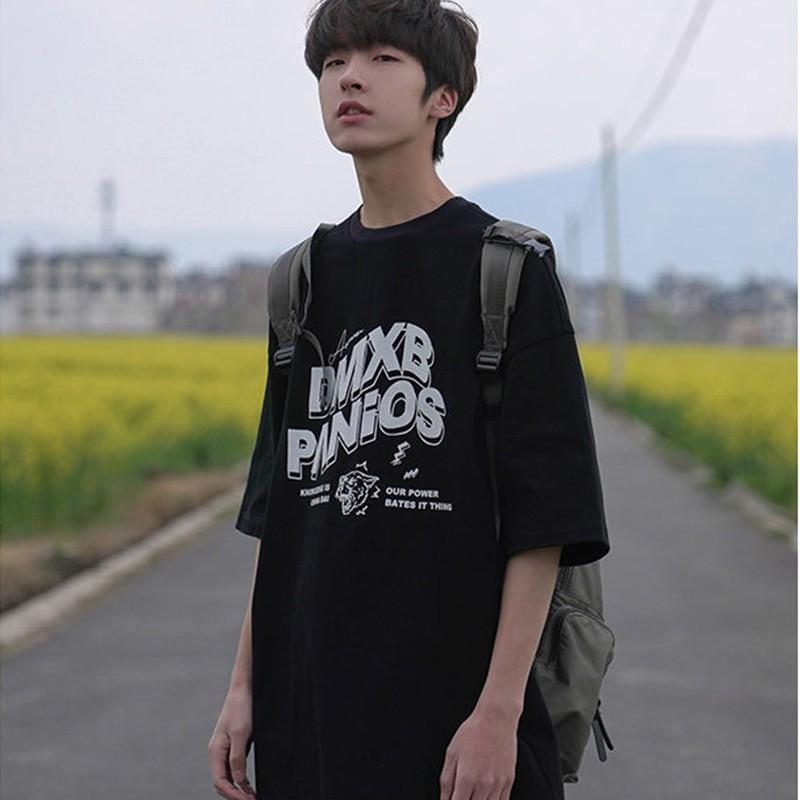 Áo thun nam nữ unisex tay lỡ phông form rộng teen cổ tròn oversize cotton giá rẻ basic đen trắng tee ulzzang DMXB