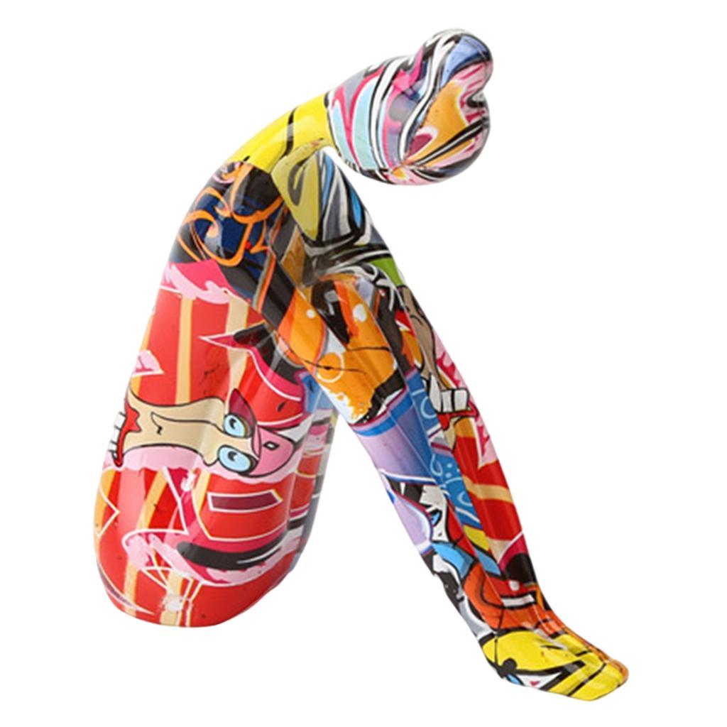 2Pcs Figurine Sculpture Statue Bedroom TV Stand Decorative